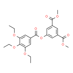 ChemSpider 2D Image | Dimethyl 5-[(3,4,5-triethoxybenzoyl)oxy]isophthalate | C23H26O9