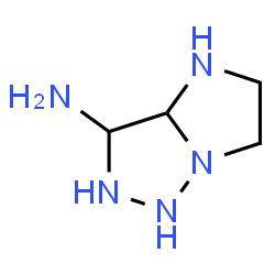 ChemSpider 2D Image | Hexahydro-1H-imidazo[1,2-c][1,2,3]triazol-3-amine | C4H11N5