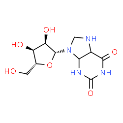 ChemSpider 2D Image | 2,3,4,5,7,8-Hexahydroxanthosine | C10H16N4O6