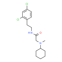 ChemSpider 2D Image | N~2~-Cyclohexyl-N-[2-(2,4-dichlorophenyl)ethyl]-N~2~-methylglycinamide | C17H24Cl2N2O