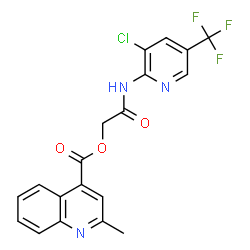 ChemSpider 2D Image | [2-[[3-chloro-5-(trifluoromethyl)-2-pyridyl]amino]-2-oxo-ethyl] 2-methylquinoline-4-carboxylate | C19H13ClF3N3O3