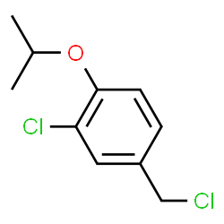 ChemSpider 2D Image | 2-Chloro-4-(chloromethyl)-1-isopropoxybenzene | C10H12Cl2O