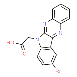 ChemSpider 2D Image | (9-Bromo-6H-indolo[2,3-b]quinoxalin-6-yl)acetic acid | C16H10BrN3O2