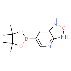 ChemSpider 2D Image | 6-(4,4,5,5-Tetramethyl-1,3,2-dioxaborolan-2-yl)-1,3-dihydro[1,2,5]oxadiazolo[3,4-b]pyridine | C11H16BN3O3