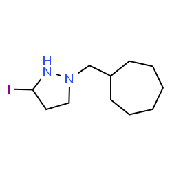 ChemSpider 2D Image | 1-(Cycloheptylmethyl)-3-iodopyrazolidine | C11H21IN2