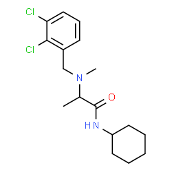 ChemSpider 2D Image | N-Cyclohexyl-N~2~-(2,3-dichlorobenzyl)-N~2~-methylalaninamide | C17H24Cl2N2O
