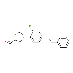 ChemSpider 2D Image | 2,5-Anhydro-4-[4-(benzyloxy)-2-fluorophenyl]-3,4-dideoxy-2-thiopentose | C18H17FO2S