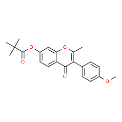 ChemSpider 2D Image | 3-(4-Methoxyphenyl)-2-methyl-4-oxo-4H-chromen-7-yl pivalate | C22H22O5