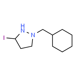 ChemSpider 2D Image | 1-(Cyclohexylmethyl)-3-iodopyrazolidine | C10H19IN2