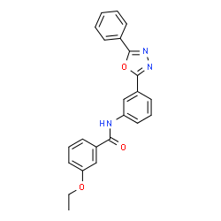 ChemSpider 2D Image | 3-Ethoxy-N-[3-(5-phenyl-1,3,4-oxadiazol-2-yl)phenyl]benzamide | C23H19N3O3
