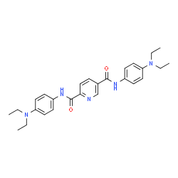ChemSpider 2D Image | N,N'-Bis[4-(diethylamino)phenyl]-2,5-pyridinedicarboxamide | C27H33N5O2
