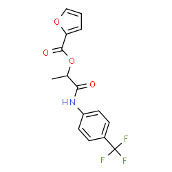 ChemSpider 2D Image | 1-Oxo-1-{[4-(trifluoromethyl)phenyl]amino}-2-propanyl 2-furoate | C15H12F3NO4