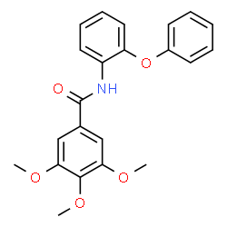 ChemSpider 2D Image | 3,4,5-Trimethoxy-N-(2-phenoxyphenyl)benzamide | C22H21NO5
