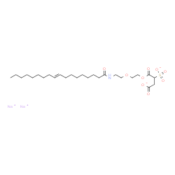 ChemSpider 2D Image | Disodium 4-(2-{2-[(9E)-9-octadecenoylamino]ethoxy}ethoxy)-4-oxo-3-sulfonatobutanoate | C26H45NNa2O9S