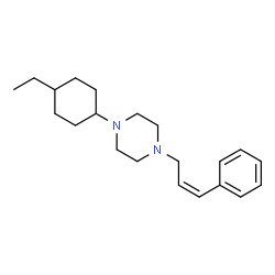 ChemSpider 2D Image | 1-(4-Ethylcyclohexyl)-4-[(2Z)-3-phenyl-2-propen-1-yl]piperazine | C21H32N2