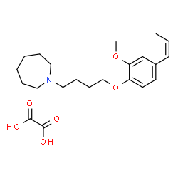ChemSpider 2D Image | 1-(4-{2-Methoxy-4-[(1Z)-1-propen-1-yl]phenoxy}butyl)azepane ethanedioate (1:1) | C22H33NO6
