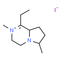 ChemSpider 2D Image | 1-Ethyl-2,6-dimethyl-3,4,6,7,8,8a-hexahydropyrrolo[1,2-a]pyrazin-2-ium iodide | C11H21IN2