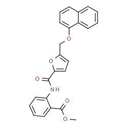 ChemSpider 2D Image | Methyl 2-({5-[(1-naphthyloxy)methyl]-2-furoyl}amino)benzoate | C24H19NO5