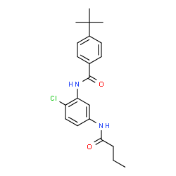 ChemSpider 2D Image | 4-tert-butyl-N-[5-(butyrylamino)-2-chlorophenyl]benzamide | C21H25ClN2O2
