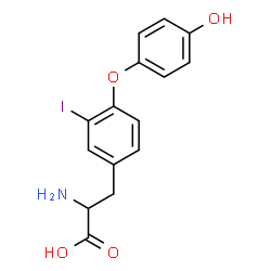 ChemSpider 2D Image | O-(4-Hydroxyphenyl)-3-iodotyrosine | C15H14INO4
