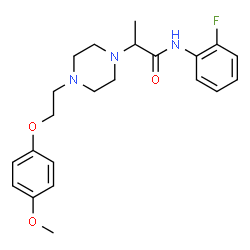ChemSpider 2D Image | N-(2-Fluorophenyl)-2-{4-[2-(4-methoxyphenoxy)ethyl]-1-piperazinyl}propanamide | C22H28FN3O3
