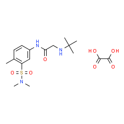 ChemSpider 2D Image | N-[3-(Dimethylsulfamoyl)-4-methylphenyl]-N~2~-(2-methyl-2-propanyl)glycinamide ethanedioate (1:1) | C17H27N3O7S