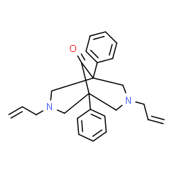 ChemSpider 2D Image | 3,7-Diallyl-1,5-diphenyl-3,7-diazabicyclo[3.3.1]nonan-9-one | C25H28N2O