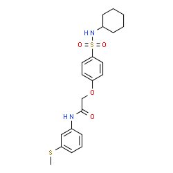 ChemSpider 2D Image | 2-[4-(Cyclohexylsulfamoyl)phenoxy]-N-[3-(methylsulfanyl)phenyl]acetamide | C21H26N2O4S2