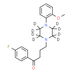 ChemSpider 2D Image | 1-(4-Fluorophenyl)-4-[4-(2-methoxyphenyl)(~2~H_8_)-1-piperazinyl]-1-butanone | C21H17D8FN2O2