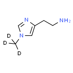 ChemSpider 2D Image | 2-[1-(~2~H_3_)Methyl-1H-imidazol-4-yl]ethanamine | C6H8D3N3