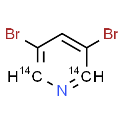 ChemSpider 2D Image | 3,5-Dibromo(2,6-~14~C_2_)pyridine | C314C2H3Br2N