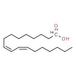 ChemSpider 2D Image | (9Z,11Z)-(1-~14~C)-9,11-Octadecadienoic acid | C1714CH32O2