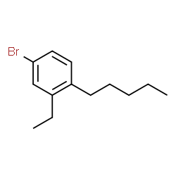ChemSpider 2D Image | 4-Bromo-2-ethyl-1-pentylbenzene | C13H19Br
