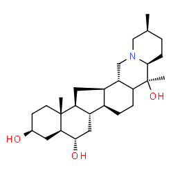 ChemSpider 2D Image | (3beta,5alpha,6alpha,17xi)-Cevane-3,6,20-triol | C27H45NO3