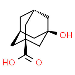 ChemSpider 2D Image | (1r,3r,5R,7S)-3-Hydroxy-1-adamantanecarboxylic acid | C11H16O3