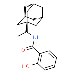 ChemSpider 2D Image | N-{(1R)-1-[(3S,5S,7S)-Adamantan-1-yl]ethyl}-2-hydroxybenzamide | C19H25NO2