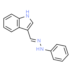 ChemSpider 2D Image | 1H-Indol-3-carboxaldehyde phenylhydrazone | C15H13N3