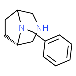 ChemSpider 2D Image | (1S)-8-Benzyl-3,8-diazabicyclo[3.2.1]octane | C13H18N2