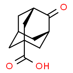 ChemSpider 2D Image | (3S,5S)-4-Oxo-1-adamantanecarboxylic acid | C11H14O3