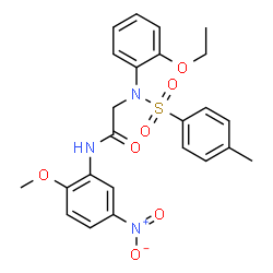 ChemSpider 2D Image | N~2~-(2-Ethoxyphenyl)-N-(2-methoxy-5-nitrophenyl)-N~2~-[(4-methylphenyl)sulfonyl]glycinamide | C24H25N3O7S