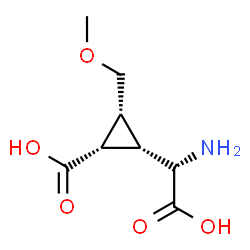 ChemSpider 2D Image | (1S,2S,3R)-2-[Amino(carboxy)methyl]-3-(methoxymethyl)cyclopropanecarboxylic acid | C8H13NO5