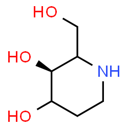 ChemSpider 2D Image | (3S)-2-(Hydroxymethyl)-3,4-piperidinediol | C6H13NO3