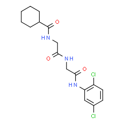 ChemSpider 2D Image | N-(Cyclohexylcarbonyl)glycyl-N-(2,5-dichlorophenyl)glycinamide | C17H21Cl2N3O3
