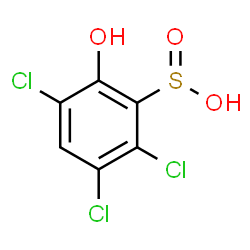 ChemSpider 2D Image | 2,3,5-Trichloro-6-hydroxybenzenesulfinic acid | C6H3Cl3O3S