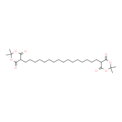 ChemSpider 2D Image | 5,5'-(1,16-Hexadecanediyl)bis(2,2-dimethyl-1,3-dioxane-4,6-dione) | C28H46O8