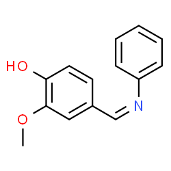 ChemSpider 2D Image | 2-Methoxy-4-[(Z)-(phenylimino)methyl]phenol | C14H13NO2