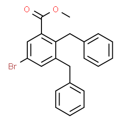 ChemSpider 2D Image | Methyl 2,3-dibenzyl-5-bromobenzoate | C22H19BrO2