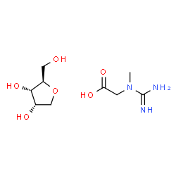 ChemSpider 2D Image | N-Carbamimidoyl-N-methylglycine - 1,4-anhydro-D-ribitol (1:1) | C9H19N3O6