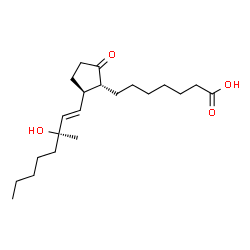 ChemSpider 2D Image | (13E,15R)-15-Hydroxy-15-methyl-9-oxoprost-13-en-1-oic acid | C21H36O4