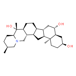 ChemSpider 2D Image | (3beta,5alpha,6alpha,10alpha,20beta)-Cevane-3,6,20-triol | C27H45NO3